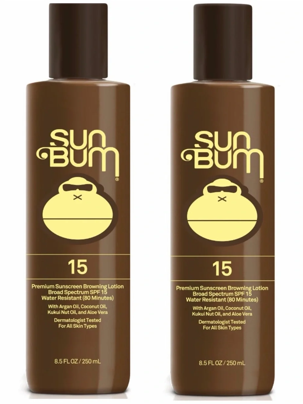 (Set of 2) SUN BUM Premium Sunscreen Browning Lotion SPF 15 8.5oz ~ New & Sealed